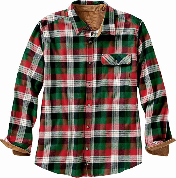 Single-breasted Plaid Shirt Long Sleeve Loose
