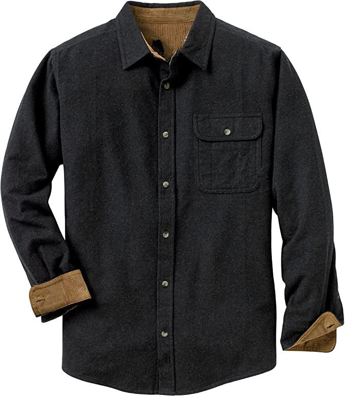 Single-breasted Plaid Shirt Long Sleeve Loose