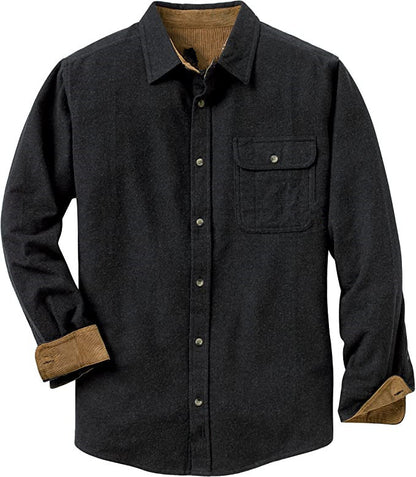 Single-breasted Plaid Shirt Long Sleeve Loose
