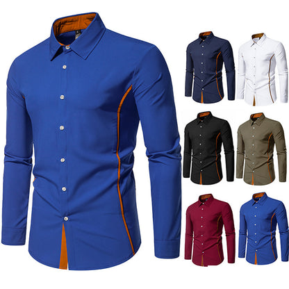 Contrast Color Shirt Fashion Casual