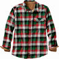 Single-breasted Plaid Shirt Long Sleeve Loose