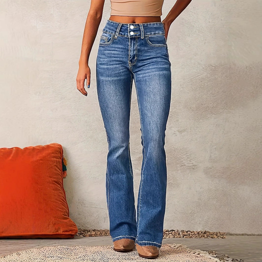 New Washed Street Skinny Retro Stretch Jeans Women's