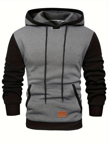 New Men's Color Contrast Hoodie