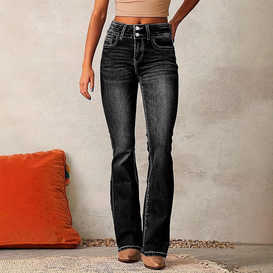 New Washed Street Skinny Retro Stretch Jeans Women's