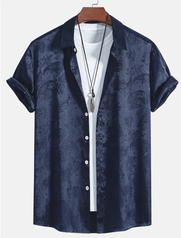 Printed Trendy Loose Men's Shirt