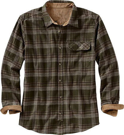 Single-breasted Plaid Shirt Long Sleeve Loose