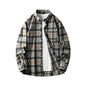 Men's New Plaid  Long-sleeved Shirt Casual Flannel Shirt